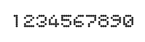 5×6数字点阵字体 ddN56AA0366