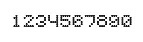 5×6数字点阵字体 ddN56AA0367