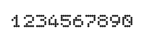 5×6数字点阵字体 ddN56AA0369