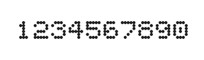 5×6数字点阵字体 ddN56AA0370