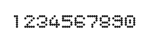 5×6数字点阵字体 ddN56AA0374