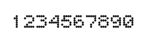 5×6数字点阵字体 ddN56AA0377