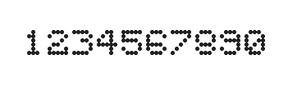 5×6数字点阵字体 ddN56AA0379