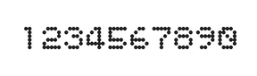 5×6数字点阵字体 ddN56AA0380