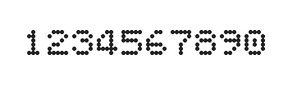 5×6数字点阵字体 ddN56AA0381