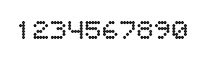 5×6数字点阵字体 ddN56AA0384