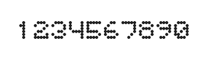 5×6数字点阵字体 ddN56AA0385