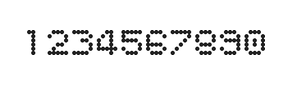 5×6数字点阵字体 ddN56AA0390