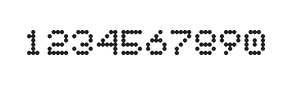 5×6数字点阵字体 ddN56AA0392