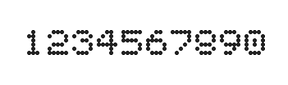 5×6数字点阵字体 ddN56AA0394