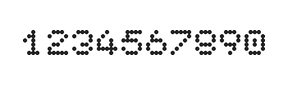 5×6数字点阵字体 ddN56AA0395