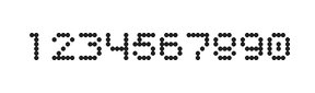 5×6数字点阵字体 ddN56AA0400