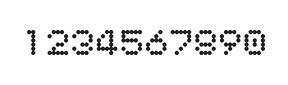5×6数字点阵字体 ddN56AA0403