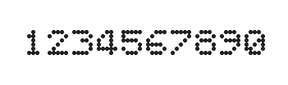 5×6数字点阵字体 ddN56AA0407