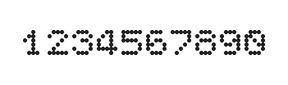 5×6数字点阵字体 ddN56AA0410
