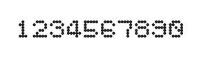5×6数字点阵字体 ddN56AA0412