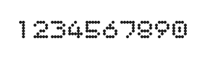 5×6数字点阵字体 ddN56AA0427