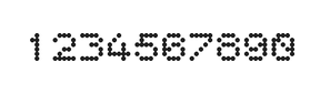 5×6数字点阵字体 ddN56AA0430