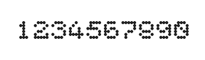 5×6数字点阵字体 ddN56AA0431