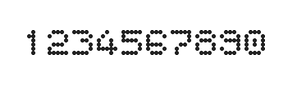 5×6数字点阵字体 ddN56AA0433