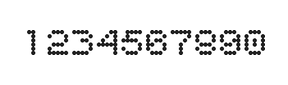 5×6数字点阵字体 ddN56AA0435