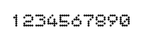 5×6数字点阵字体 ddN56AA0445