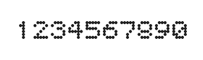 5×6数字点阵字体 ddN56AA0447
