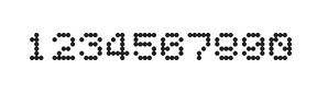 5×6数字点阵字体 ddN56AA0457