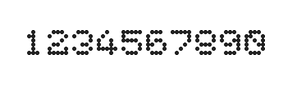 5×6数字点阵字体 ddN56AA0459