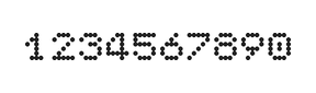 5×6数字点阵字体 ddN56AA0460