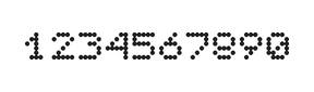 5×6数字点阵字体 ddN56AA0476
