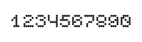 5×6数字点阵字体 ddN56AA0478