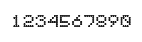 5×6数字点阵字体 ddN56AA0486
