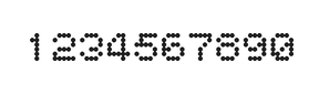 5×6数字点阵字体 ddN56AA0496