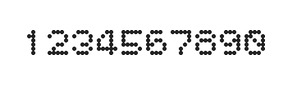 5×6数字点阵字体 ddN56AA0501