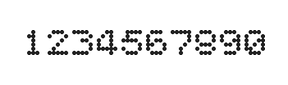 5×6数字点阵字体 ddN56AA0504