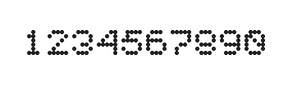 5×6数字点阵字体 ddN56AA0507