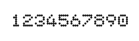 5×6数字点阵字体 ddN56AA0512
