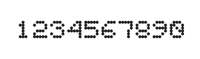 5×6数字点阵字体 ddN56AA0518