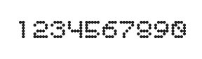5×6数字点阵字体 ddN56AA0524