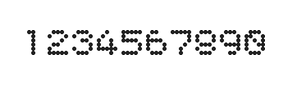5×6数字点阵字体 ddN56AA0526