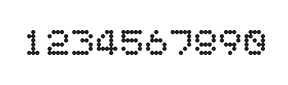 5×6数字点阵字体 ddN56AA0532