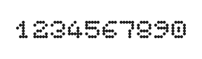 5×6数字点阵字体 ddN56AA0534