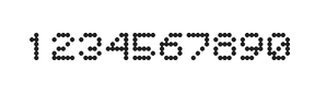 5×6数字点阵字体 ddN56AA0542
