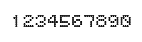 5×6数字点阵字体 ddN56AA0554