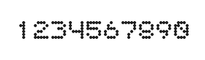 5×6数字点阵字体 ddN56AA0556