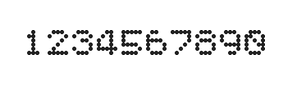 5×6数字点阵字体 ddN56AA0557