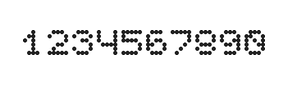 5×6数字点阵字体 ddN56AA0569
