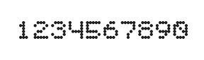 5×6数字点阵字体 ddN56AA0572