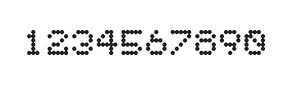 5×6数字点阵字体 ddN56AA0573